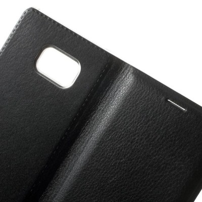 Samsung Galaxy Note 7 (N930) melns atvēramais Smart Wallet ādas maciņš - maks / Vacins.lv