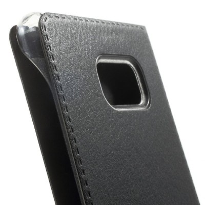 Samsung Galaxy Note 7 (N930) melns atvēramais Smart Wallet ādas maciņš - maks / Vacins.lv