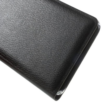 Samsung Galaxy Note 7 (N930) melns atvēramais Smart Wallet ādas maciņš - maks / Vacins.lv