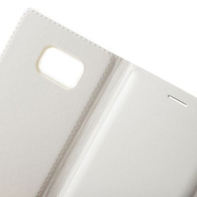 Samsung Galaxy Note 7 (N930) balts atvēramais Smart Wallet ādas maciņš - maks / Vacins.lv