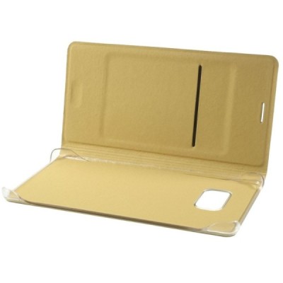 Samsung Galaxy Note 7 (N930) auksinis odinis atverčiamas Smart Wallet dėklas - piniginė / Priedai.lt