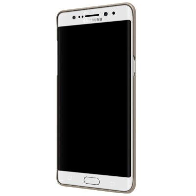 Samsung Galaxy Note 7 (N930) Nillkin Frosted Shield zelta plastmasas futrālis + ekrāna aizsargplēve / Vacins.lv
