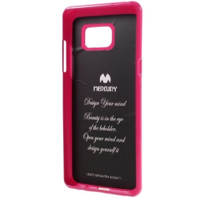 Samsung Galaxy Note 7 (N930) Mercury tamsiai rožinis kieto silikono tpu dėklas - nugarėlė / Priedai.lt