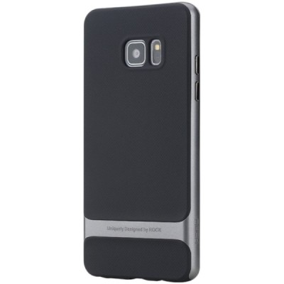 Samsung Galaxy Note 7 (N930) „Rock“ Royce pastiprinātas aizsardzības melns apmales pelēkā krāsā apvalks / Vacins.lv