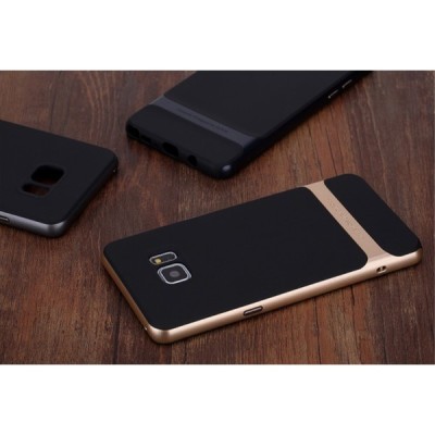 „Rock“ Royce sustiprintos apsaugos Samsung Galaxy Note 7 (N930) juodas aukso spalvos apvadais kieto silikono (TPU) ir plastiko d