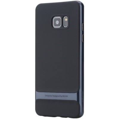 Samsung Galaxy Note 7 (N930) „Rock“ Royce pastiprinātas aizsardzības melns apmales zilā krāsā apvalks / Vacins.lv