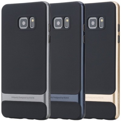 „Rock“ Royce sustiprintos apsaugos Samsung Galaxy Note 7 (N930) juodas mėlynos spalvos apvadais kieto silikono (TPU) ir plastiko