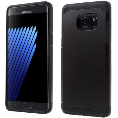 Sustiprintos apsaugos Samsung Galaxy Note 7 (N930) juodas kieto silikono (TPU) ir plastiko dėklas / Priedai.lt