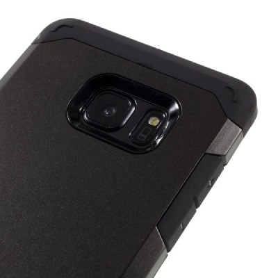 Sustiprintos apsaugos Samsung Galaxy Note 7 (N930) juodas kieto silikono (TPU) ir plastiko dėklas / Priedai.lt