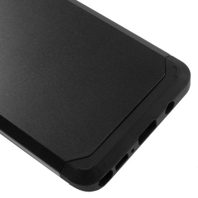 Sustiprintos apsaugos Samsung Galaxy Note 7 (N930) juodas kieto silikono (TPU) ir plastiko dėklas / Priedai.lt