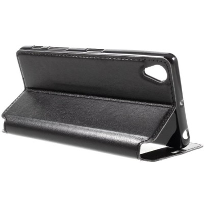 Roar Noble atverčiamas Sony Xperia X (F5121, F5122) juodas odinis dėklas / Priedai.lt