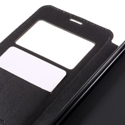 Roar Noble atverčiamas Sony Xperia X (F5121, F5122) juodas odinis dėklas / Priedai.lt