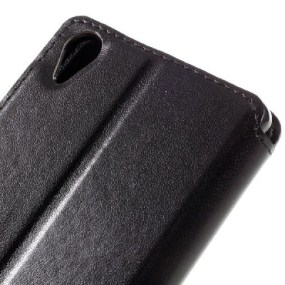 Roar Noble atverčiamas Sony Xperia X (F5121, F5122) juodas odinis dėklas / Priedai.lt