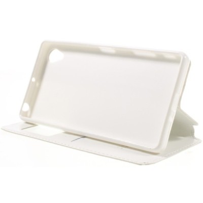 Sony Xperia X (F5121, F5122) Roar Noble ādas atvēramais balts futrālis / Vacins.lv