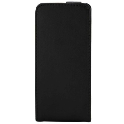 Sony Xperia X (F5121, F5122) ādas vertikāli atvēramais melns futrālis / Vacins.lv