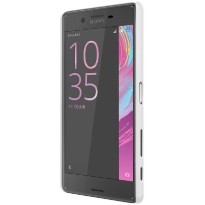 Sony Xperia X (F5121, F5122) Nillkin Frosted Shield balts plastmasas futrālis + ekrāna aizsargplēve / Vacins.lv