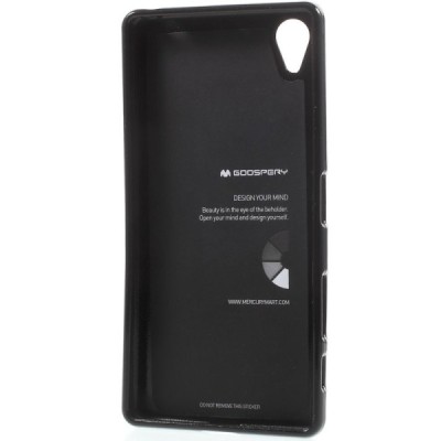 Sony Xperia X (F5121, F5122) Mercury juodas kieto silikono tpu dėklas - nugarėlė / Priedai.lt