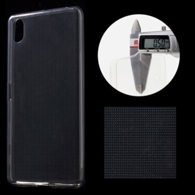 Sony Xperia X (F5121, F5122) dzidrs (caurspīdīgs) cieta silikona TPU pasaulē planākais pelēks apvalks / Vacins.lv