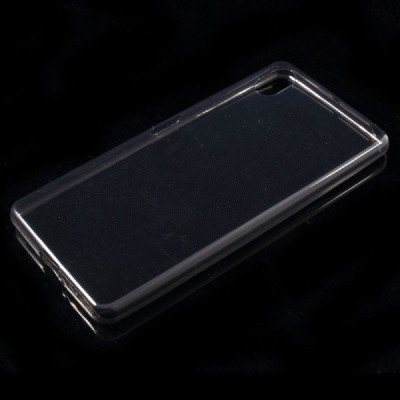 Sony Xperia X (F5121, F5122) dzidrs (caurspīdīgs) cieta silikona TPU pasaulē planākais pelēks apvalks / Vacins.lv