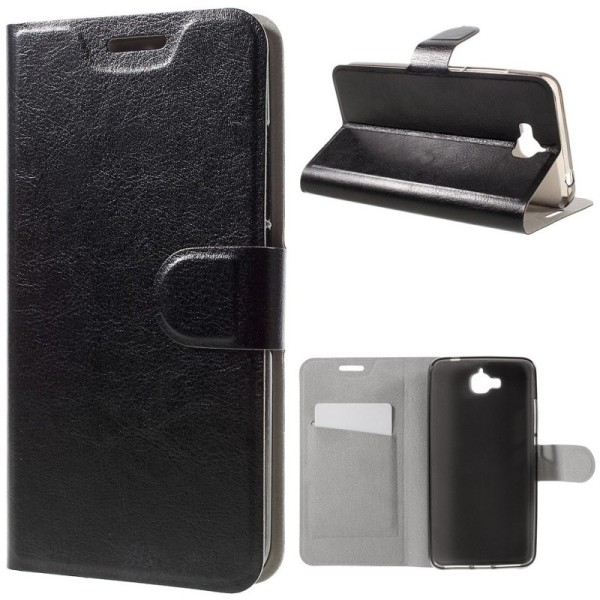 Atverčiamas dėklas, knygutė - juodas (Y6 Pro)