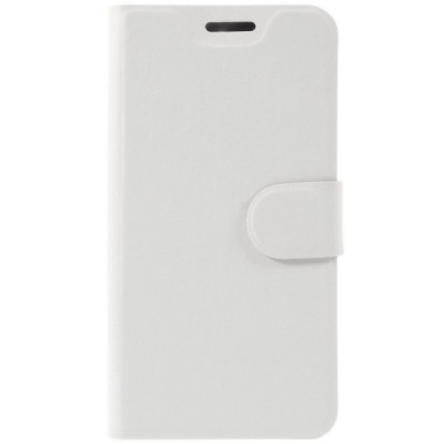 Huawei Y6 Pro (Honor Play 5X, Enjoy 5) atvēramais ādas balts maciņš, grāmata (maks) / Vacins.lv