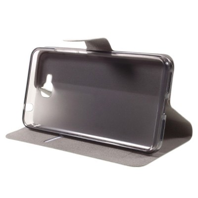 Huawei Y6 Pro (Honor Play 5X, Enjoy 5) atvēramais ādas balts maciņš, grāmata (maks) / Vacins.lv