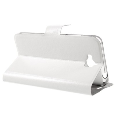 Huawei Y6 Pro (Honor Play 5X, Enjoy 5) atvēramais ādas balts maciņš, grāmata (maks) / Vacins.lv