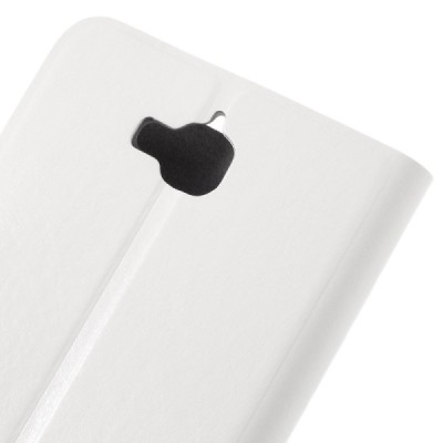 Huawei Y6 Pro (Honor Play 5X, Enjoy 5) atvēramais ādas balts maciņš, grāmata (maks) / Vacins.lv