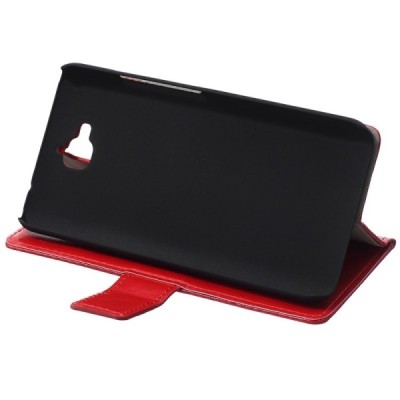 Huawei Y6 Pro (Honor Play 5X, Enjoy 5) atvēramais ādas sarkans maciņš, grāmata (maks) / Vacins.lv