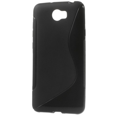 Huawei Y5 II (Huawei Y5 2, Huawei Honor 5, Huawei Honor Play 5, Huawei Honor 5 Play) cieta silikona (TPU) melns apvalks / vacins