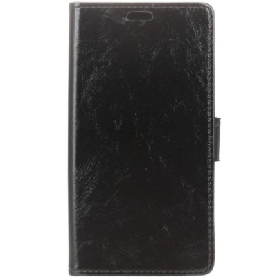 Huawei Y3 II (Huawei Y3 2) atverčiamas juodas odinis dėklas, knygutė - piniginė / Priedai.lt