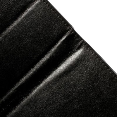 Sony Xperia Z Ultra atvēramais melns ādas futrālis - maciņš / Vacins.lv