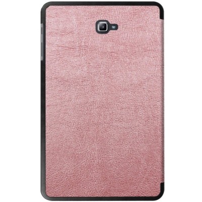 Samsung Galaxy Tab A 10.1 2016 (T580, T585) atverčiamas rožinis odinis dėklas - knygutė / Priedai.lt