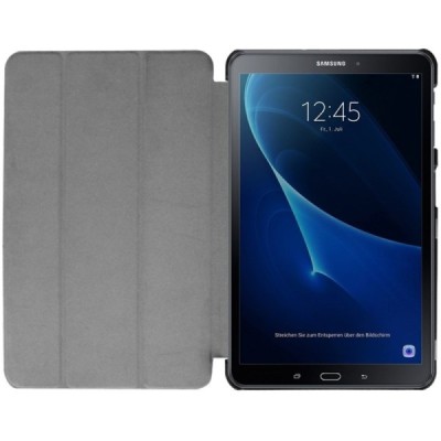 Samsung Galaxy Tab A 10.1 2016 (T580, T585) atverčiamas rožinis odinis dėklas - knygutė / Priedai.lt