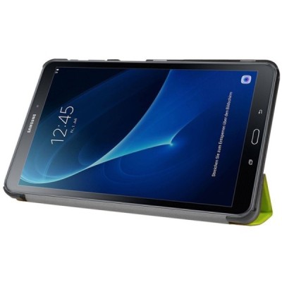 Samsung Galaxy Tab A 10.1 2016 (T580, T585) atverčiamas žalias odinis dėklas - knygutė / Priedai.lt