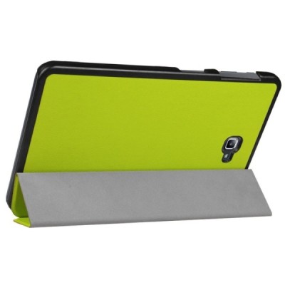Samsung Galaxy Tab A 10.1 2016 (T580, T585) atverčiamas žalias odinis dėklas - knygutė / Priedai.lt