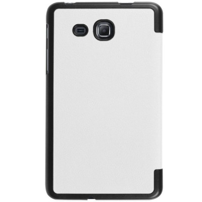 Samsung Galaxy Tab A 7.0 2016 (T280, T285) atverčiamas baltas odinis dėklas - knygutė / Priedai.lt