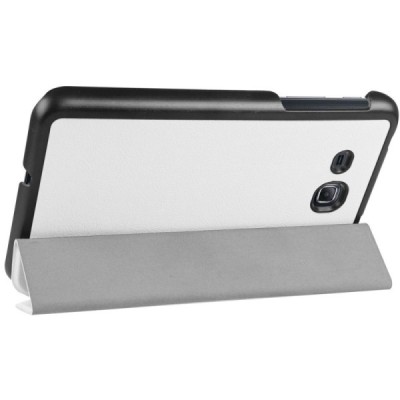 Samsung Galaxy Tab A 7.0 2016 (T280, T285) atverčiamas baltas odinis dėklas - knygutė / Priedai.lt