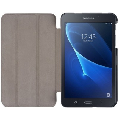 Samsung Galaxy Tab A 7.0 2016 (T280, T285) atverčiamas baltas odinis dėklas - knygutė / Priedai.lt
