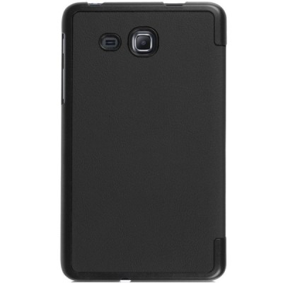 Samsung Galaxy Tab A 7.0 2016 (T280, T285) atverčiamas juodas odinis dėklas - knygutė / Priedai.lt