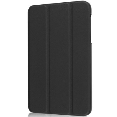 Samsung Galaxy Tab A 7.0 2016 (T280, T285) atverčiamas juodas odinis dėklas - knygutė / Priedai.lt