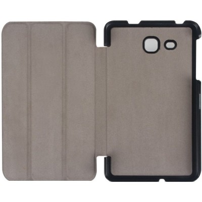 Samsung Galaxy Tab A 7.0 2016 (T280, T285) atverčiamas juodas odinis dėklas - knygutė / Priedai.lt