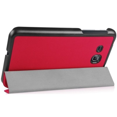 Samsung Galaxy Tab A 7.0 2016 (T280, T285) atverčiamas raudonas odinis dėklas - knygutė / Priedai.lt