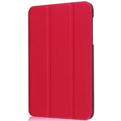Samsung Galaxy Tab A 7.0 2016 (T280, T285) atverčiamas raudonas odinis dėklas - knygutė / Priedai.lt