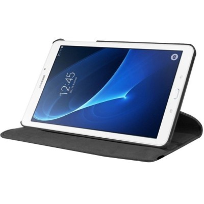 Samsung Galaxy Tab A 7.0 2016 (T280,T285) atverčiamas, sukamas 360 laipsnių, juodas odinis dėklas - stovas / Priedai.lt