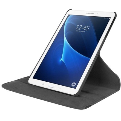 Samsung Galaxy Tab A 7.0 2016 (T280,T285) atverčiamas, sukamas 360 laipsnių, juodas odinis dėklas - stovas / Priedai.lt