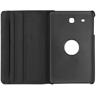 Samsung Galaxy Tab A 7.0 2016 (T280,T285) atverčiamas, sukamas 360 laipsnių, juodas odinis dėklas - stovas / Priedai.lt