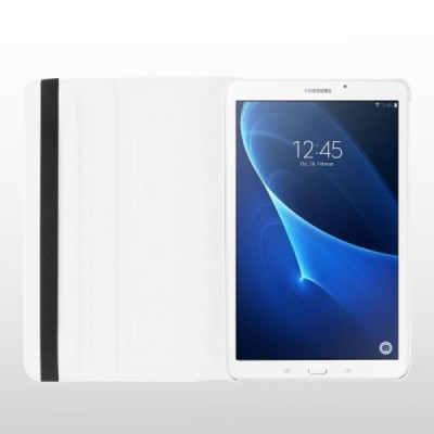 Samsung Galaxy Tab A 7.0 2016 (T280,T285) atvēramais balts ādas maciņš, grozās 360° grādu apjomā / Vacins.lv