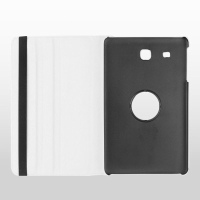 Samsung Galaxy Tab A 7.0 2016 (T280,T285) atvēramais balts ādas maciņš, grozās 360° grādu apjomā / Vacins.lv