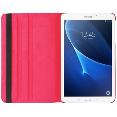 Samsung Galaxy Tab A 7.0 2016 (T280,T285) atvēramais sarkans ādas maciņš, grozās 360° grādu apjomā / Vacins.lv